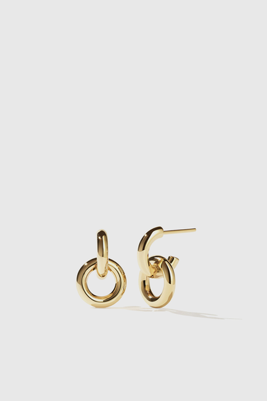 Deux Halo Earrings - 23ct Gold Plated