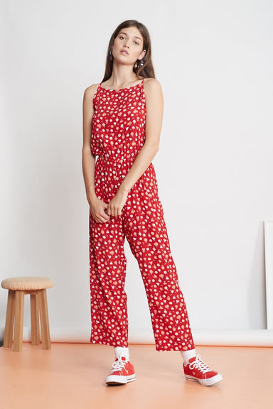 The Kiss Hello Jumpsuit - Red Meadow