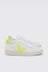 V-10 Leather - Extra White / Jaune Fluo