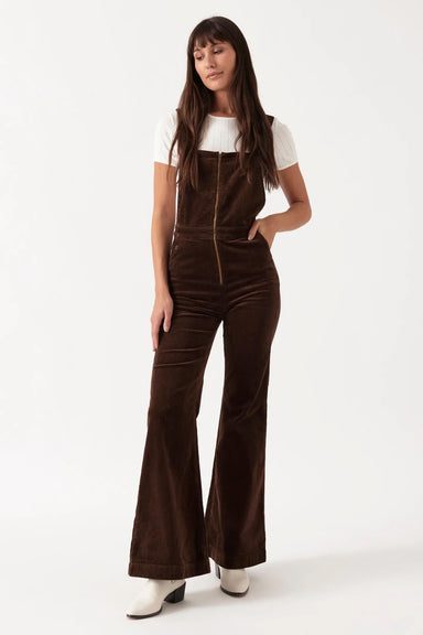 Eastcoast Flare Overall - Brown Cord