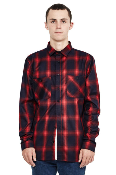 Check Flannel Overshirt - Red/Blue