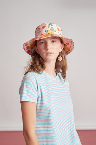 Bucket Hat - Pink Vivid Floral