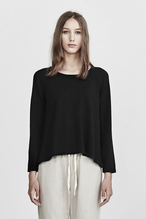 Cotton Cashmere L/S - Black