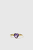 Heart Jewel Ring - Gold Plated / Amethyst