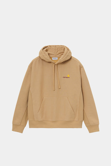 Carhartt WIP Hooded American Script Sweatshirt - Dusty H Brown | Infinite Definite 