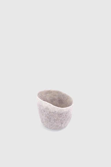 Bicolor Drop Felt Bowl - Light Stone Natural