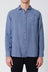 Men At Work LS Hemp Shirt - Denim Blue