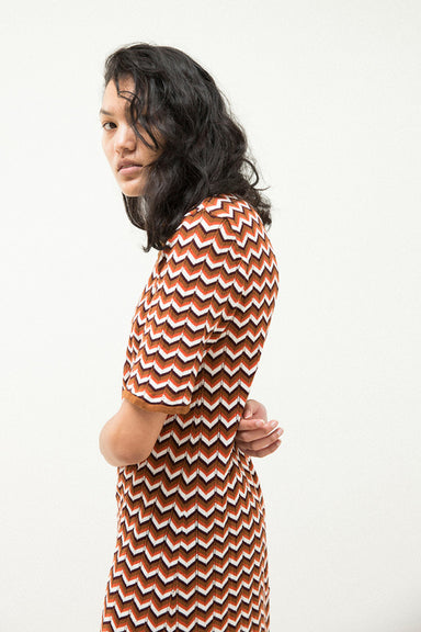 Zipper Mini - Orange Zig Zag