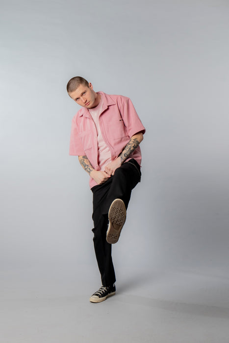 SS Over Shirt -Pink