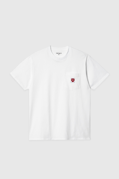 S/S Pocket Heart T-Shirt - White