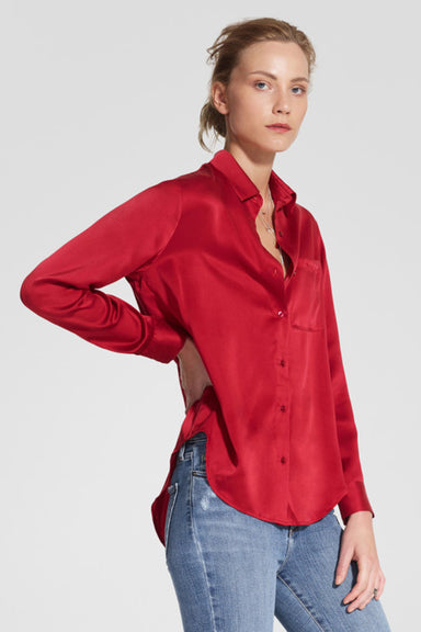 Classic Silk Shirt - Sangria