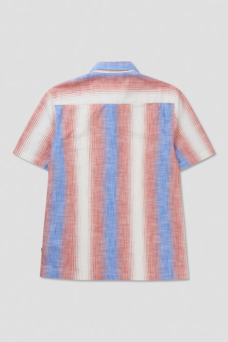 Thor Gradient Stripe S/S Shirt - Bright Blue