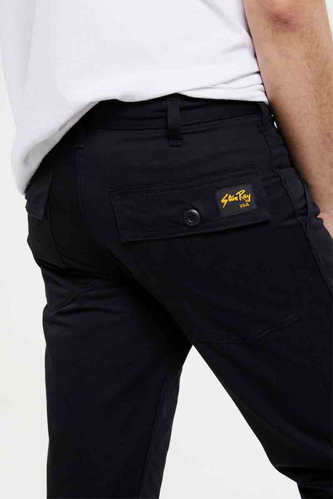 Slim Fit Four Pocket Fatigue - Black Twill