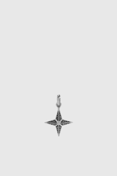 Faux Pave Star Charm - Sterling Silver