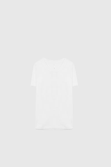 Crew Neck Short Sleeve Tee - White